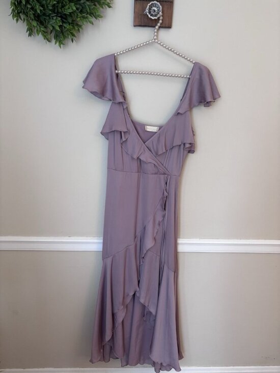 Altar'd State Dresses & Skirts - NWT Altar'd State Size Small Lavender Maxi Dress Sleeveless Ruffle Trim